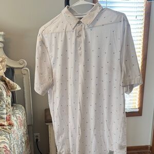 Linksoul Polo Shirt in White with Blue Accents